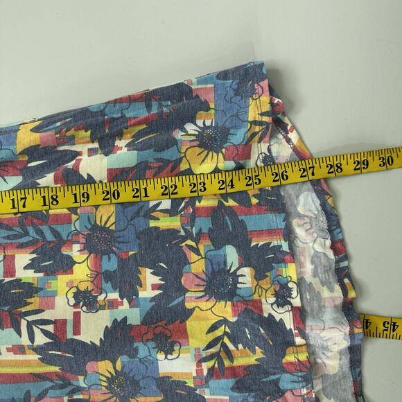 Lularoe Classic Tee Womens Small Blue Multicolor Floral Basic Boho Colorful - Picture 8 of 10